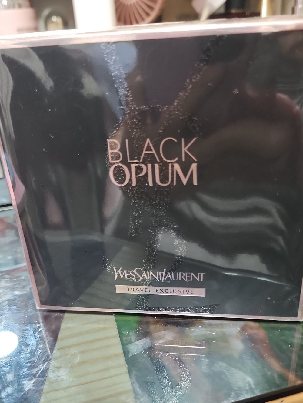 Yves Saint Laurent Black Opium Perfume - Black with Rose Gold Accents